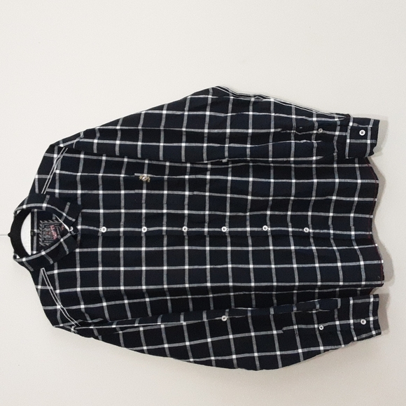 Mutfi men's shirt oll tab long sleeves casual button down linen blend plaid 3XL - Picture 2 of 9